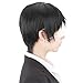 HH Building Ghoul Kaneki Ken Cosplay Wig Anime Costume Party Black Hair 12 Inch