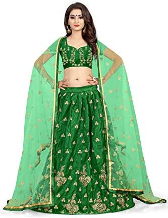 ethnic Vila embroidery semi stitched lehenga choli for women(free size)