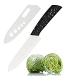 jiguo Ceramic Knife,Kitchen,Chef Knife with Sheath cover.Ceramic Zirconia blade.Utility blade.Sharper and longer blade (6 inch)