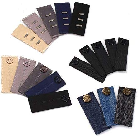 Blosion 18-Piece Waistband Extender Set-Strong Adjustable Pant Button Extenders