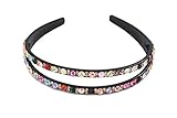 Yeshan Big Rhinestone and Crystal Bead Handmade Plastic Headband ,Hairband for Women