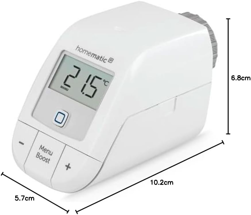 Homematic IP Smart Home Heizkörperthermostat – Basic, digitaler Thermostat Heizung, Steuerung per App, Alexa, Google Assistant, einfache Installation, Energie sparen, 153412A3 3