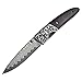 KUBEY Knives [KU91] Damascus Pocket Knife, Spear Point Blade and Wood Handle, Liner Lock, 3-Inch Blade