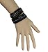 Fashion Punk Rock Rivets Multilayer Leather Women Men Bangle Bracelet Cuff Wristband Sl2446 (Black)
