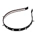 TOOGOO(R) New Fashion Faux Leather Headband Spike Rivets Studded Band Party Punk Hair Band Hair clips Clip Hot (Black)