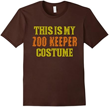 Men's Halloween Shirt - This is My Zoo Keeper Costume XL Brown