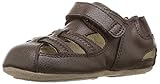 Robeez Boys' Sandal-Mini Shoez Crib Shoe, New Brown, 12-18 Months M US Infant