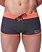 Neleus Men's Swimwear Sport Shorts Tie Rope Swimsuit Grey, US S / Asia L