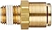 Eaton Weatherhead 1868X6 Brass CA360 D.O.T. Air Brake Tube Fitting, Male Connector, 1/4