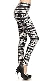 Ultra Soft Printed Leggings - Premium Quality - Regular and Plus Size - 40 New Designs by Conceited (Small/Medium (0 - 12), Tie Dye Black White)