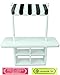 18 Inch Doll Concession Table Painted White, 2 White Chairs & 3 Interchangeable Signs/2 Removable Poles, Perfect for American Girl Doll Furniture & More! Doll Table & Chair Set/Concession Stand
