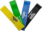 Professional Mini Exercise Band Starter Pack - Set of 4 (Includes Exercise Sheet)