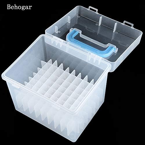 Best Quality - Home Office Storage - Transparent 80-Slots Waterproof Moistureproof Markers Pens Storage Box Case for Mark Pens Home Office Desk Organizer - by BLUESKYUP - 1 PCs