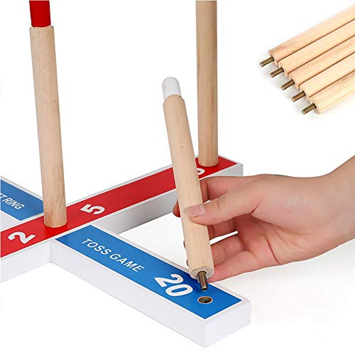 Juegoal Ring Toss Throwing Game Indoor Outdoor Game with 5 Ropes 10 Plastic Rings for Kids - //coolthings.us