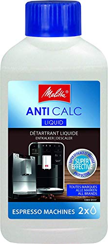Melitta Anti Calc Flüssigentkalker â Entkalker für Kaffeevollautomaten, Espressomaschinen & Kaffeemaschinen, entfernt Kalkablagerungen, einfache Anwendung, 250 ml