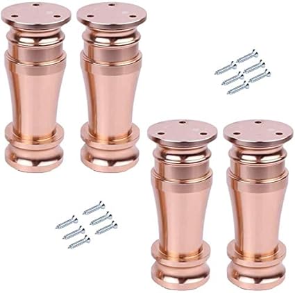 Patas de muebles de madera maciza Cocina de aluminio muebles Patas × 4