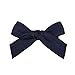 DEEKA 2 Pack Hair Clip Hair Bows Fringe Clip for Little Girls - Solid Navy Blue