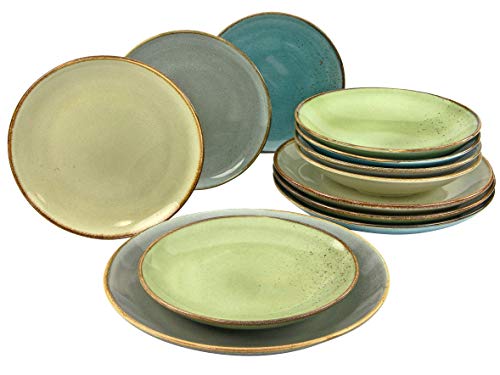 CreaTable, 19924, Serie Nature Collection, 20-teiliges Geschirrset, Kombiservice aus Steinzeug, spülmaschinen- und mikrowellengeeignet, Qualitätsproduktion – Bild 4