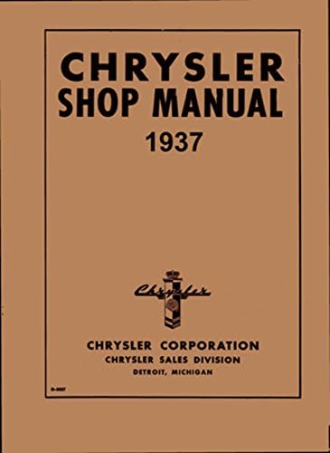 1937 Chrysler Airflow Custom Imperial Shop Service Repair Manual Book Guide OEM