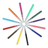Shinehalo 12pcs Washable Watercolor Markers Pen Set, Color Pen Set Line Drawing Pen Point Markers for Electric Spray Paint Pen Spray Art, Painting Air Marker Sprayer Set
