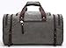 Canvas Duffel Bag, Aidonger Vintage Canvas Weekender Bag Travel Bag Sports Duffel with Shoulder Strap (Gray)
