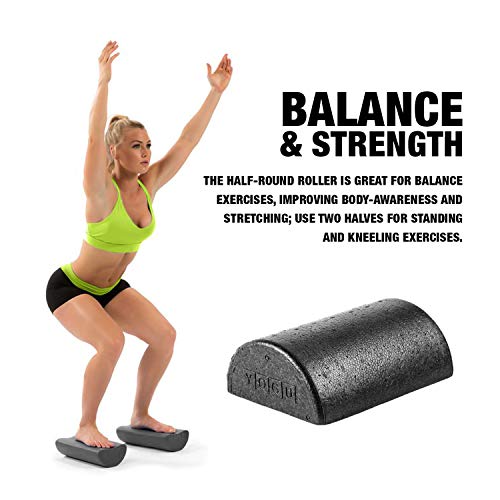 YOGU Half-Round Foam Roller High-Density (18 Inch) - Thumbnail 3