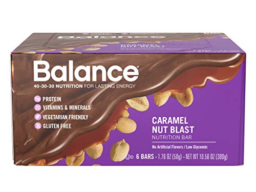 Balance Bar--Caramel Nut Blast Nutrition Bars--Caramel Nut Flavored Protein Nutrition Bar--15g Protein--6-1.76oz. Bars