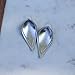 Genuine Leather & Sterling Silver Leaf Earrings // Silver on Gold // Joanna Gaines Inspired