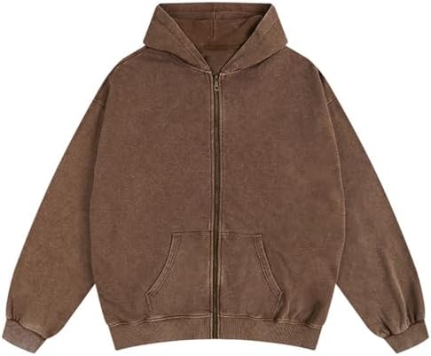 DXSHCV Oversize Men's Vintage Hoodie Pullover Long Sleeve