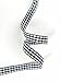 Micomon Buffalo Check Ribbon Black and White Gingham Ribbon 25 Yards for Crafts (3/8