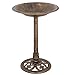 ZENY Outdoor Garden Bird Bath 28Inch Weather Resistant Polyresin Birdbath, Bronze