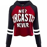 PHOTNO Hooded Hedging Blouse Women Long Sleeve letters printed sweatshirt jumper pullover sweater crop top