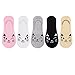 5 Pack Womens Casual Cotton Cute Funny No-show Ankle Animal Liner Socks