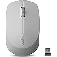 Rapoo Bluetooth 2.4G Wireless Mouse, 2 Bluetooth Channels with 1 USB Receiver Noiseless Mouse, Connect up to 3 Devices, Portable Computer Mice for PC, Tablet, Laptop-Gray