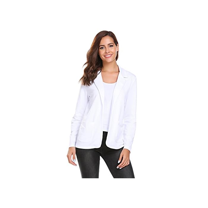 Solid Color Knit Blazer Long Sleeve 