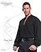 Underwraps Men's Pirate Shirt-Black
