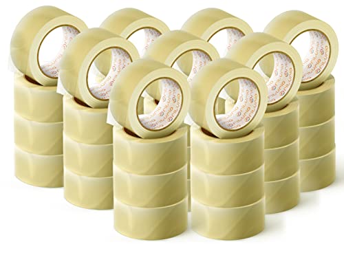 OFITURIA 96 Rolls Clear Packaging Tape for Shipping and Moving Boxes - 48cm x 60m - Clear Packaging Tape - For Safe and Durable Packaging