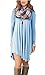 DEARCASE Long Sleeve T-Shirt Dress for Women Royal Blue Large V-Neck Spring Casual Loose Fall Winter Irregular Hem Solid A-Line Wedding Guest Jersey Flowy Swing Sweater Tunic Short Dresses