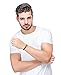 Jstyle Braided Leather Bracelets for Men Bangle Bracelets Magnetic Clasp Wristband 8.5 Inch Black