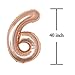 AULE 40 Inch Big Rose Gold Foil Mylar Number Balloons for Women 60th Birthday Party Decorations Giant Happy 60 Anniversary Party Decor