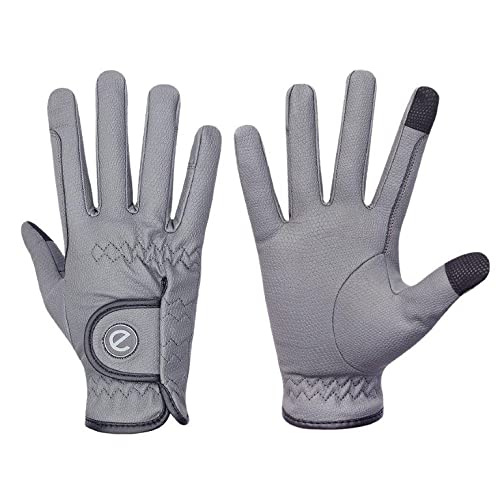eGlove eQUEST GripPro Winter Edition - Thermal lined horse riding gloves - Touchscreen Friendly! (Grey, XX-Small) — image 1