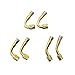 Dsycar 45 Degree 90 Degree 135 Degree Brass Valve Stem Extension - Set of 6 (Gold) primary