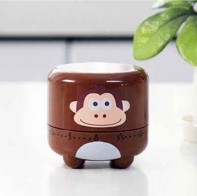 Cartoon animal Mini Kitchen Cooking Mechanical Timer 55 Minutes monkey