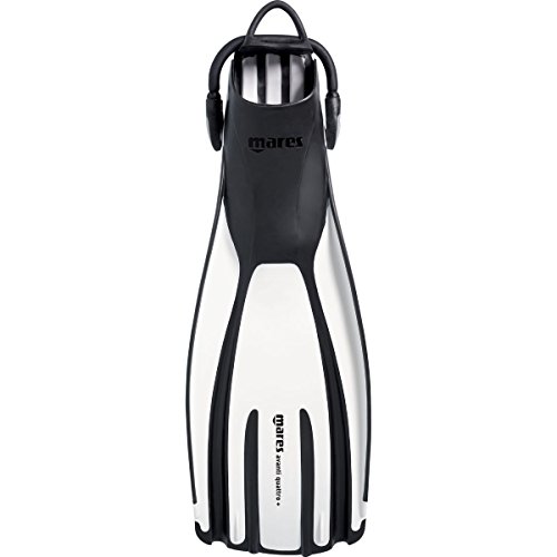 Mares Avanti Quattro Plus Open Heel Bungee Strap Fin, White, X-Large