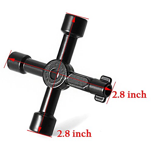 Refaxi 4 Way Utility Service Metal Key Plumbing Radiator Bleed Gas Electric Meter Tap