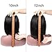 WIGNEE Lace Front Virgin Human Hair Bob Wig Middle Part Silky Straight Glueless Brazilian Human Hair Natural Black Wig (12 Inch)