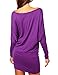 Haola Women's Loose Bat Sleeve Loose Fashion Party Mini Dresses
