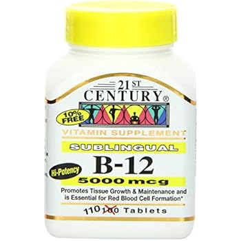 21st Century B-12 5000 Mcg Sublingual Tablets, 110-Count (Pack of 2)