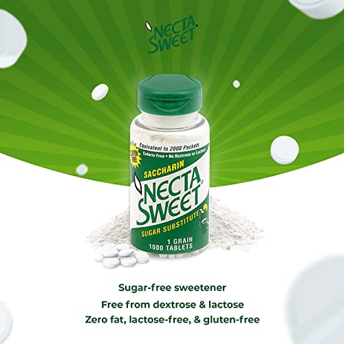 Necta Sweet Saccharin Tablets, 1Grain, 1000 Tablet Bottle Pricepulse