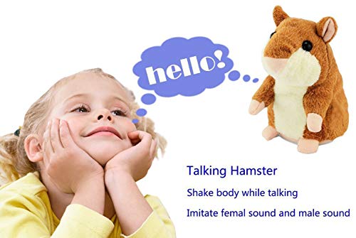 image for KMUG Talking Hamster Mimicry Pet Repeats What You Say Plush Animal Toy